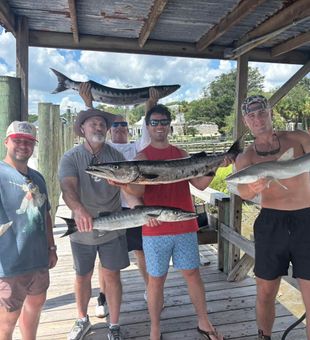 Great Barracuda and Atlantic Sharpnose Sharks from Calabash waters!