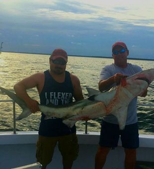 Large Black Tip Reeled In! - Calabash, SC.