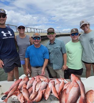 Outstanding red snapper haul in Gulf Shores AL!