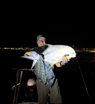 Epic nighttime Permit catch!