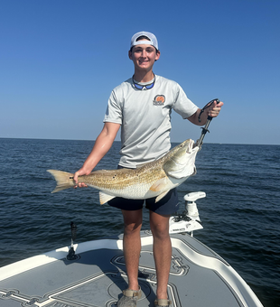 Huge 27-inch Redfish landed in Hopedale's clear waters!