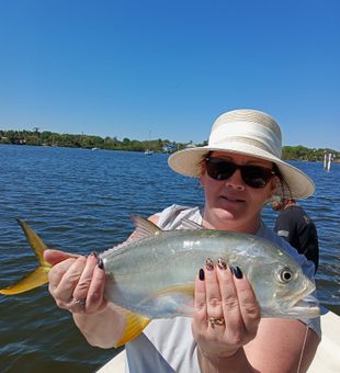 Vibrant jack crevalle inshore catch.