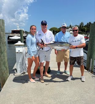 Out past the reef, fish on!