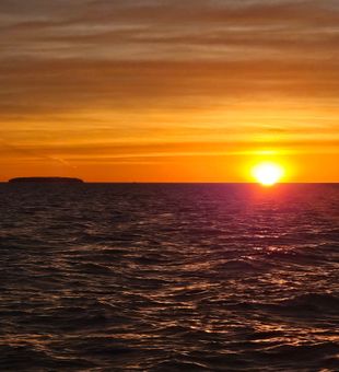 Golden hour magic on the waters of Port Clinton.