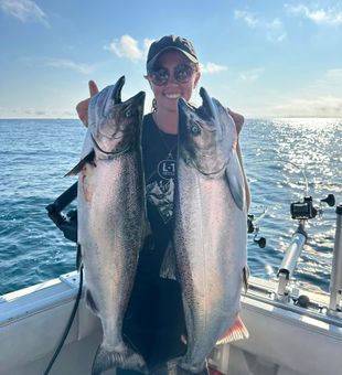 Salmon Spectacle: Lake Michigan's Finest Catch!