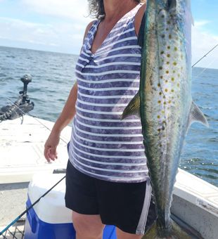 Solid Spanish mackerel action on a sunny day.
