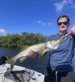 Big snook hooked in Riverview using the best bait casting technique!