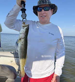 Beautiful Tampa Bay speckled trout caught on the water!