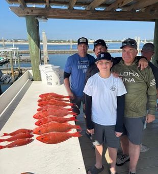 Super red snappers reeled the family - Orange Beach, FL.