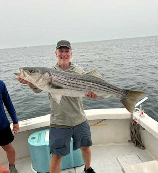 Cape Cod striped bass fishing success!