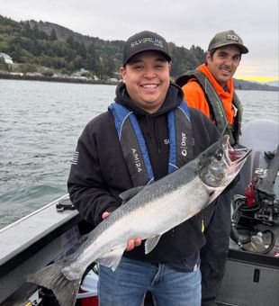 Chasing the bite in beautiful Tillamook Bay.