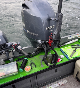 Boat's loaded and ready for an exciting day of trolling with heavy and light tackle setups.