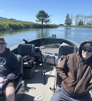 Two anglers hit the jackpot with their trolling setup in Tillamook!