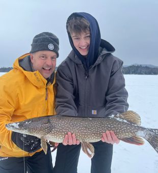 Winter Pike coming in! Saranac Lake, NY.