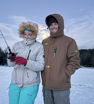 Ice fishing action in the beautiful Adirondack mountains!