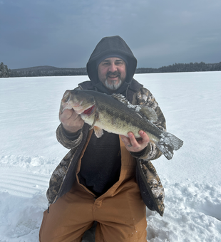 Successful ice fishing day in the Adirondack mountains!