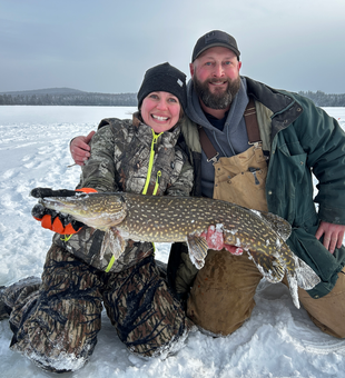 Monster northern pike from the frozen Adirondack waters!