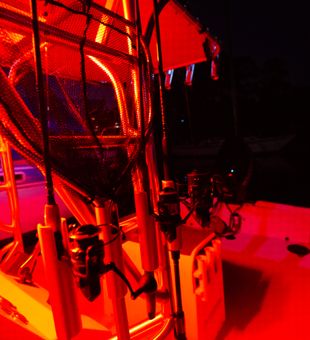 Night fishing operations in Bagdad FL waters.