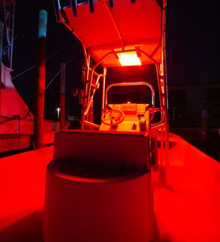 Night fishing setup ready in Bagdad FL waters.