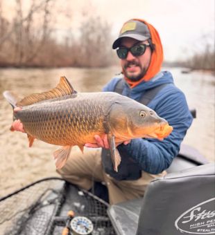 Carp fishing in Lake Erie, PA