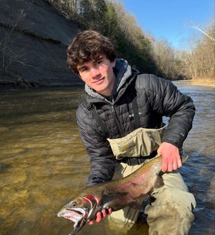 Lake Erie steelhead fishing trip.