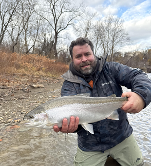 Nice rainbow trout caught on the fly in Pittsburgh waters today!