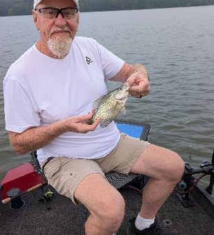 Nice Clarion River crappie hitting the deck!