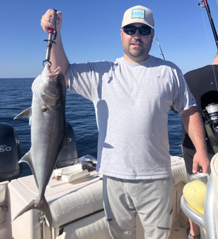 Reeled in a big one on the open waters!