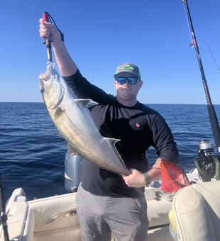 Reeled in a big one on the open sea!