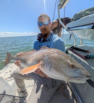 Beautiful Citrus County redfish on the boat deck!