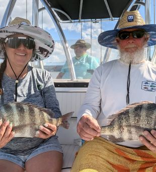 Double sheepshead success in Citrus County Florida waters!