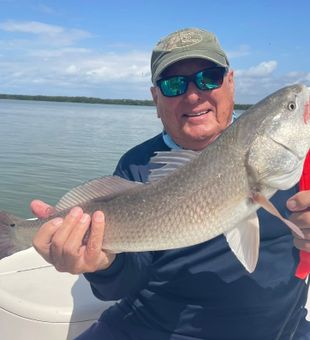 Beautiful Tavernier redfish makes for perfect fishing action!