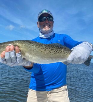 Solid Spotted Seatrout on a bright Florida morning