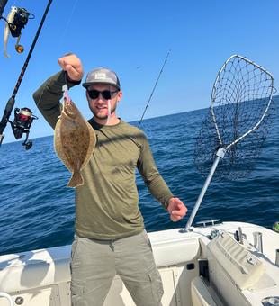 Nice California Flounder on a partly cloudy day using deep sea techniques!
