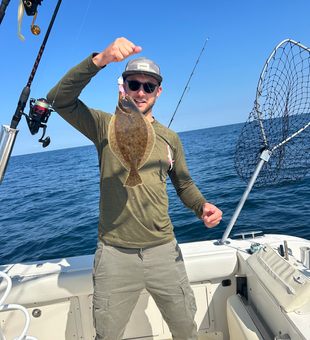 Nice California Flounder using deep sea jigging techniques off Sea Isle City!