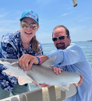 Shark catch of the day in Charleston, SC.