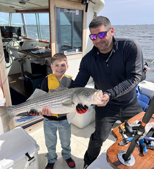 Join exciting striped bass fishing trips across New Jersey waters.