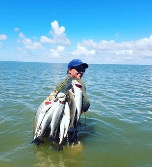 Wading For Trout In Galveston, TX