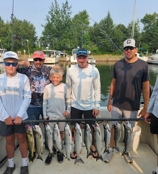 Coho and Chinook salmon blasted today at Knife River Marina!