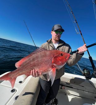 huge red snapper hooked in Pensacola, FL