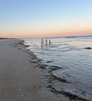 Running on the water after a successful trip.