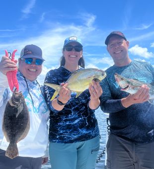 Spanish mackerel, flounder, pompano in crystal riv