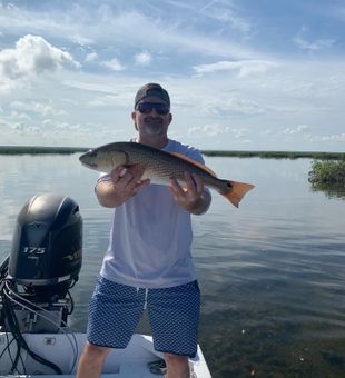 Fully equipped Redfish inshore fishing in Florida.