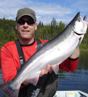 Catching Dreams: A Stunning Salmon Strikes