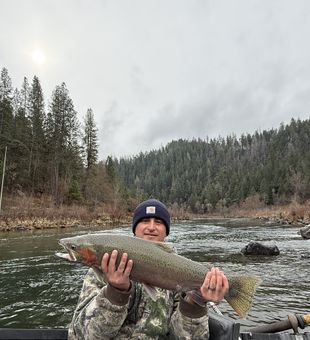 Fresh steelhead catch river fishing drift boat success
