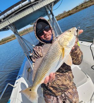 Redfish double hookup—what a day!