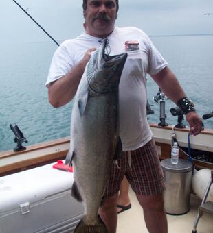 Chinook Salmon Trophy in Niagara river fishing! 