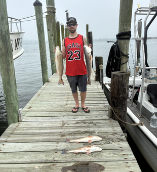 Flounder and Redfish bonanza on a partly cloudy day!