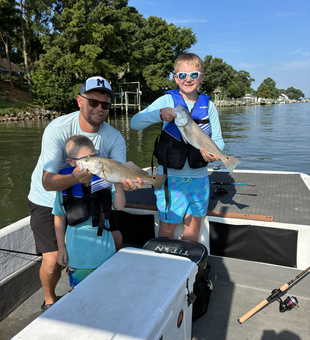 Double trouble: Two Redfish caught while light tackle fishing!