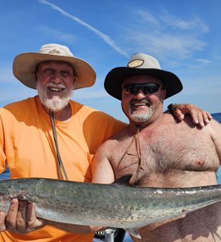 Classic King Mackerel on an Oak Island offshore fishing charter